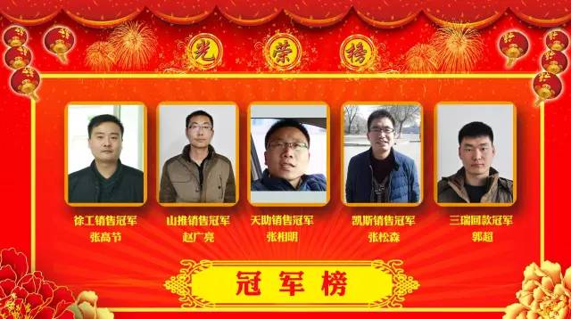 开云销售冠军光荣榜