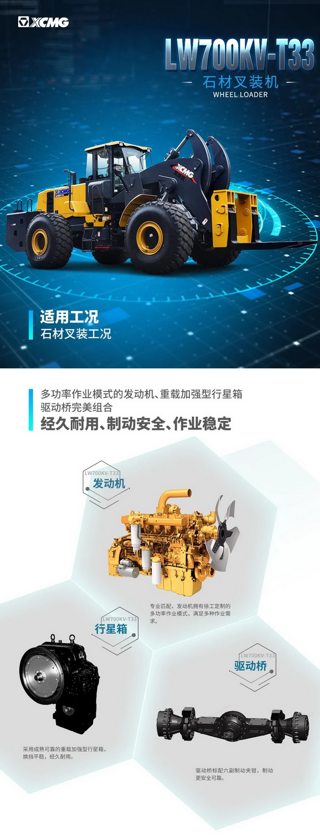 徐工LW700KV-T33石材叉装机